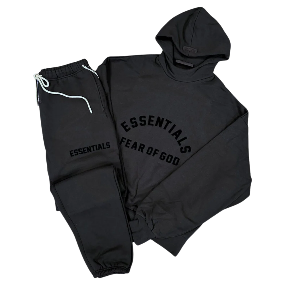 Fear of God Essentials Fleece Tracksuit Black