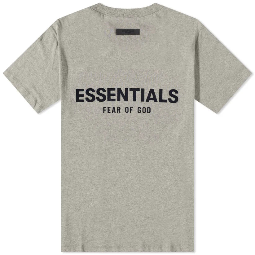 Fear of God Essentials Logo T Shirt Dark Oatmeal