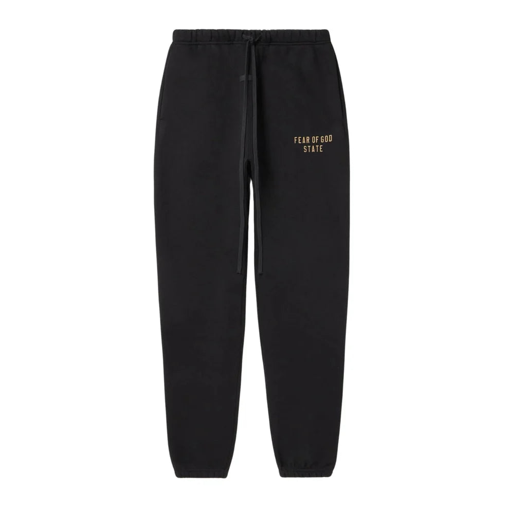 Fear of God Essentials Fleece Tracksuit Gold Black