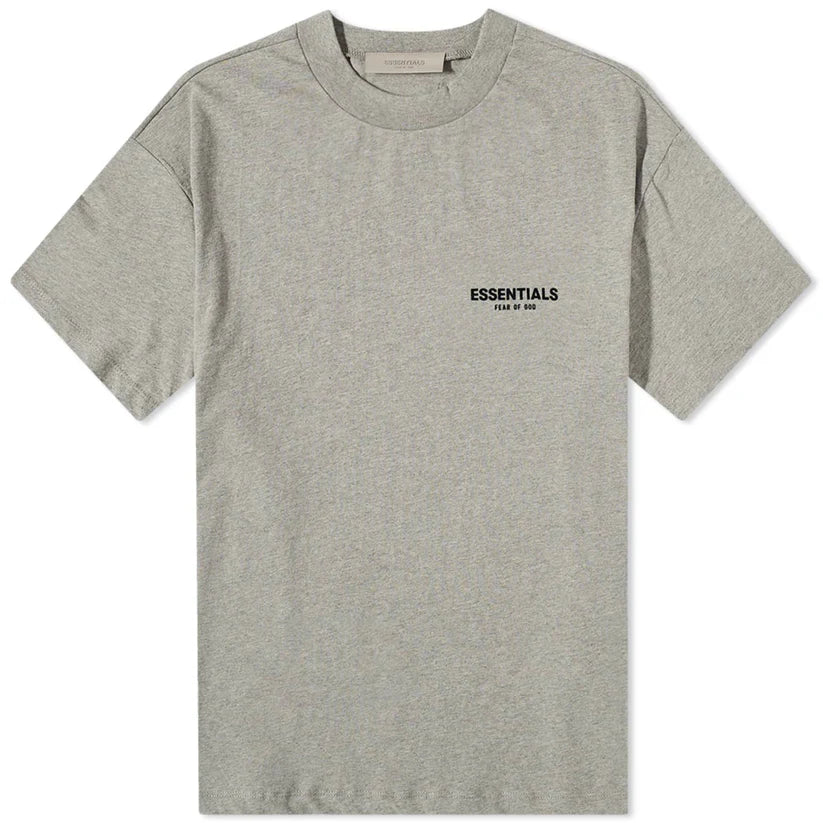 Fear of God Essentials Logo T Shirt Dark Oatmeal