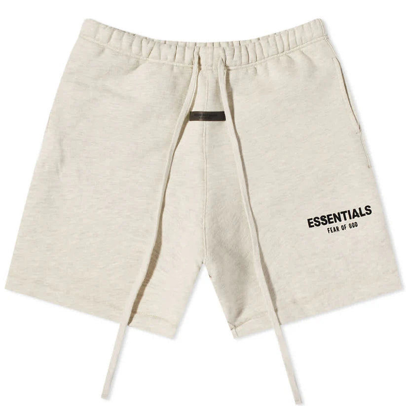 Fear of God Essentials Logo Sweat Short Light Oatmeal